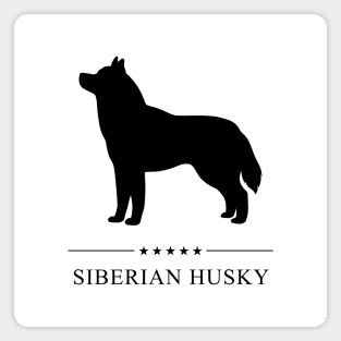 Siberian Husky Black Silhouette Magnet